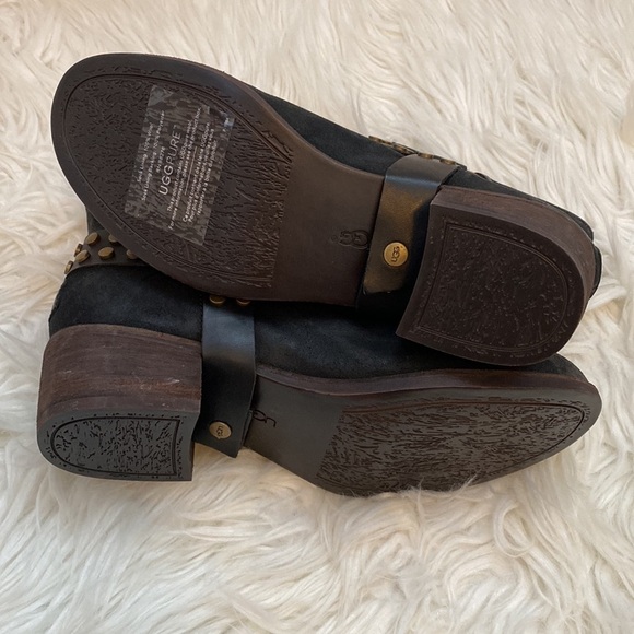 UGG Darling Black Suede Harness Booties - Picture 7 of 10